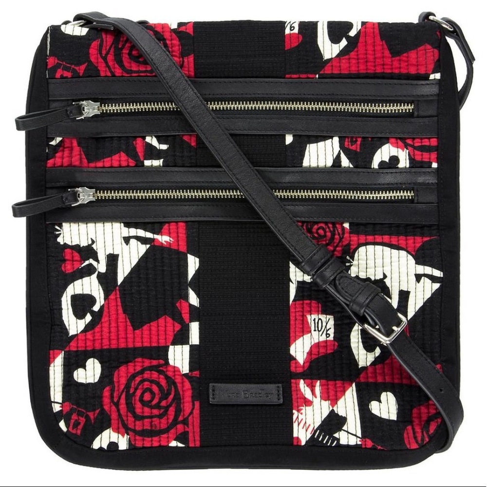 Vera Bradley Alice in Wonderland Painting the Roses Red crossbody purse bag tote